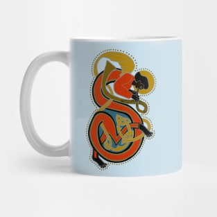 Dark Angel Letter S Light Turquoise Mug